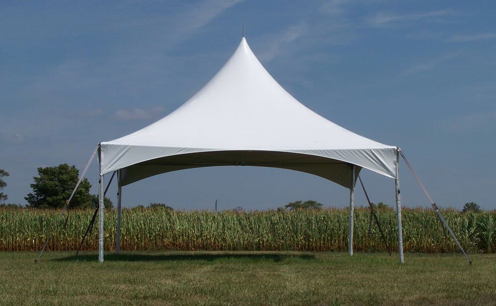 20×20 White High Peak Frame Tent