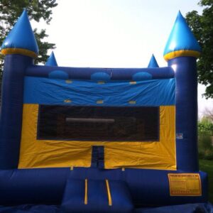15 L X 15 W X 15 H Blue and Yellow Bouncy House
