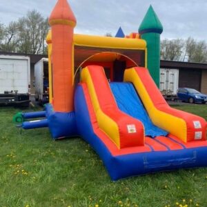 22′ L X 13′ W x 15 H Slide Combo Colored Bouncy House