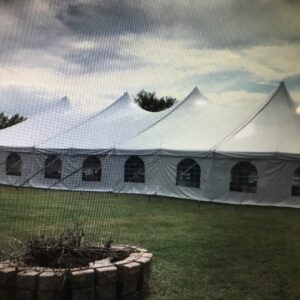 40×100 White High Peak Pole Tent