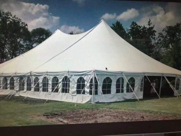 40X60 White High Peak Pole Tent
