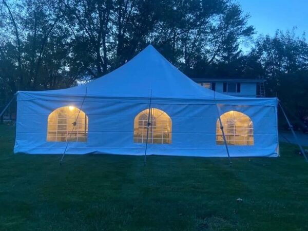 30×30 White High Peak Pole Tent