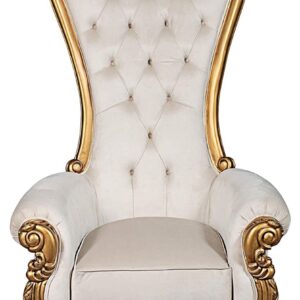 White and Gold Trone Chair
