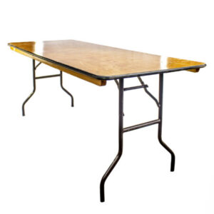 8ft Wood Rectangle Table