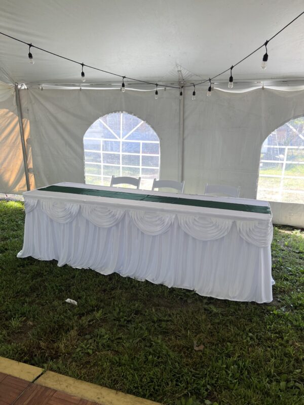 17 ft Long Skirt Table