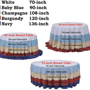 120″ Round Table Clothes