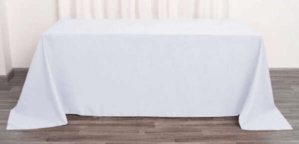 Rectangular Table Clothe (white)90″x132″