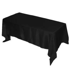72″x120″ Rectangle Black Table cloth