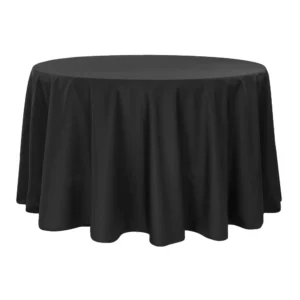 120″ Round black Tableclothe